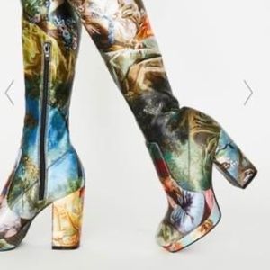 Thigh high Renaissance boots(stretchy) from Dolls Kill